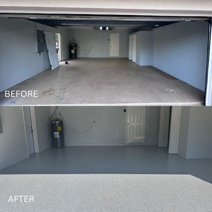 Floor cleaning - before and after image